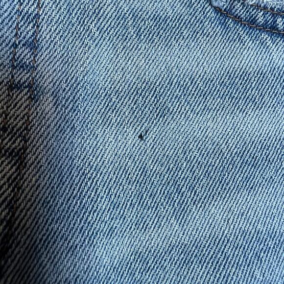 Madewell High Rise Mid Length Denim Shorts Woodvale Wash Size 23 Raw Hem - Picture 12 of 12